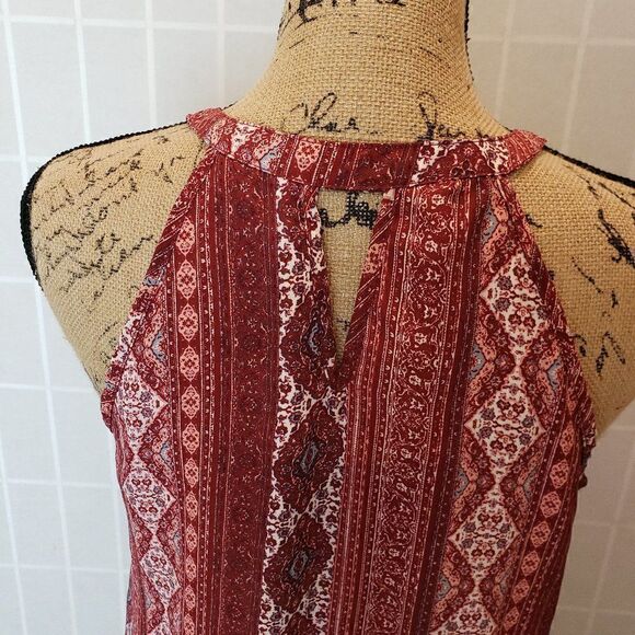 NWOT Hippie Rose Sleeveless Front Tassel Tie Halter Dress Size Medium - Picture 5 of 7